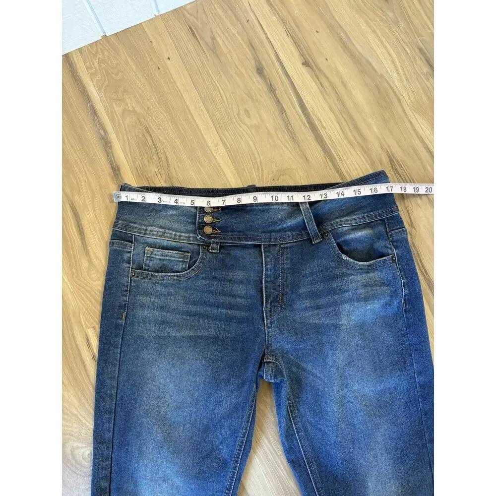 Simple Society Women's 13/31 Flare Jeans Low Rise Stretch Y2K 70s Retro Denim